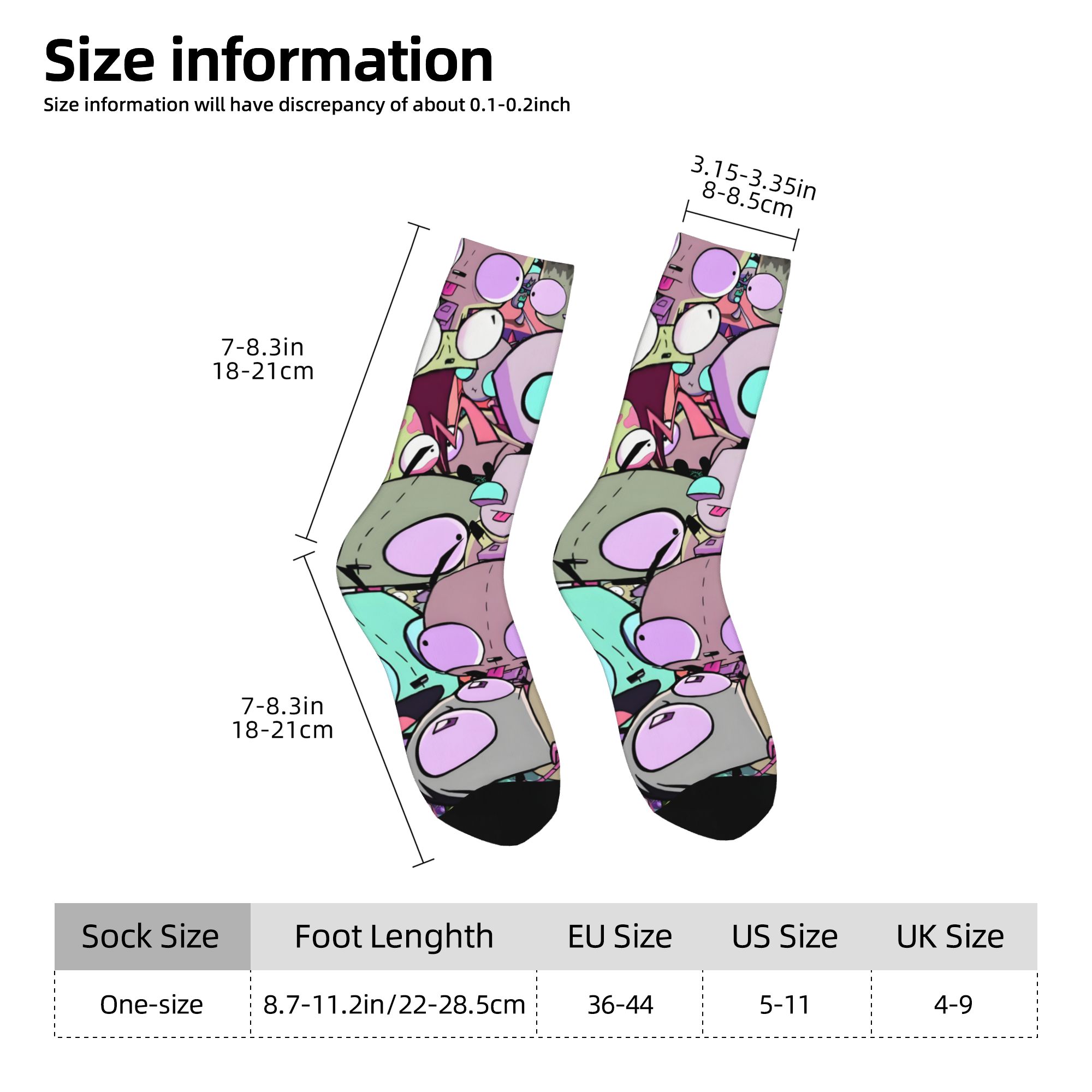 Custom I-Invader Z-Zim Cartoon - Dress Sock Men review and price